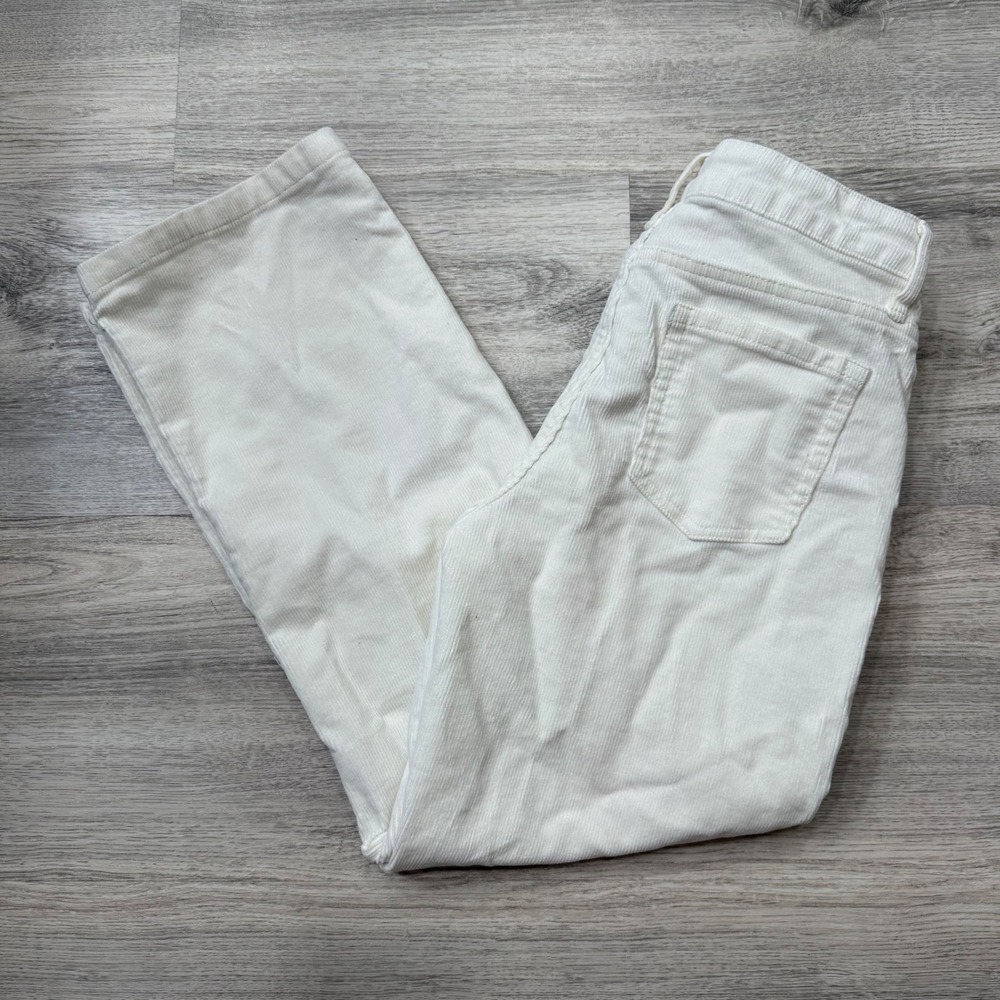 Art Class Girls Corduroy Pants Ivory White Cropped Flare Leg‎ Size L (10/12)